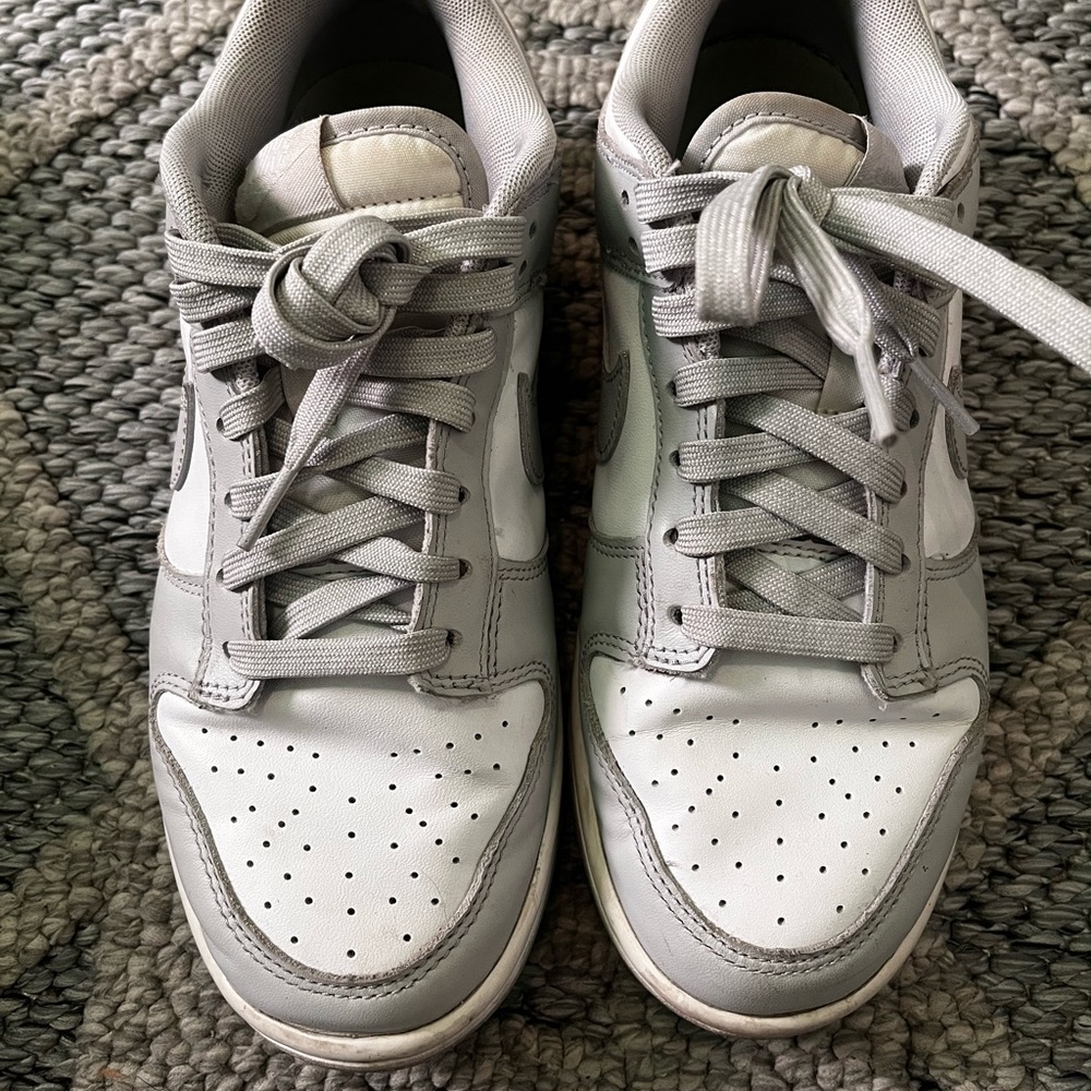White and Grey Nike Dunks